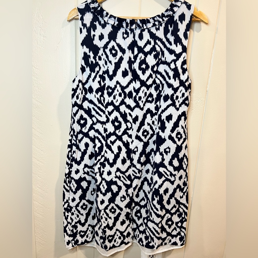 Loft Women’s blue and white shift dress sleeveless - Picture 3 of 7